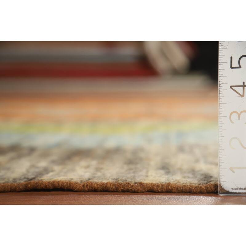 Moroccan Oriental Area Rug Handmade Tribal Geometric Wool Carpet - 6'9" x 9'9"