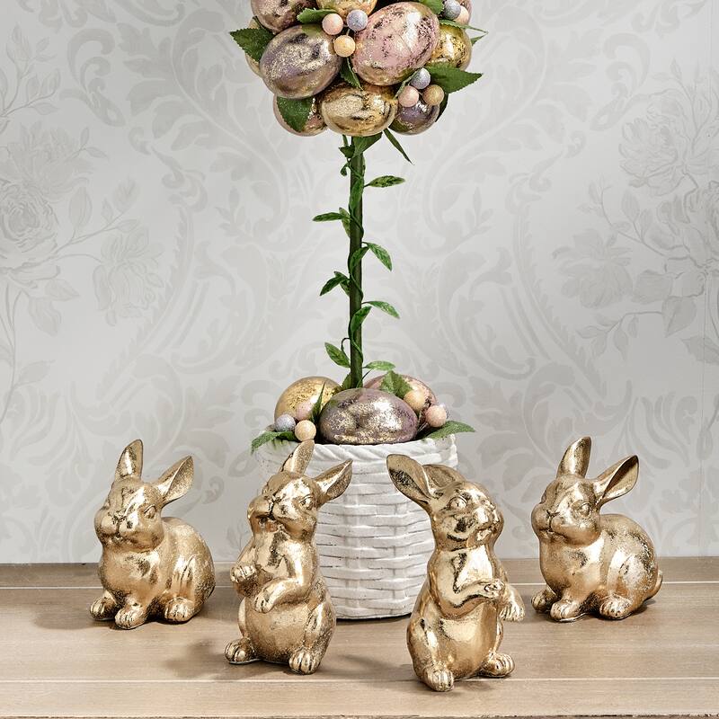 4-4.5" Resin Golden Bunny