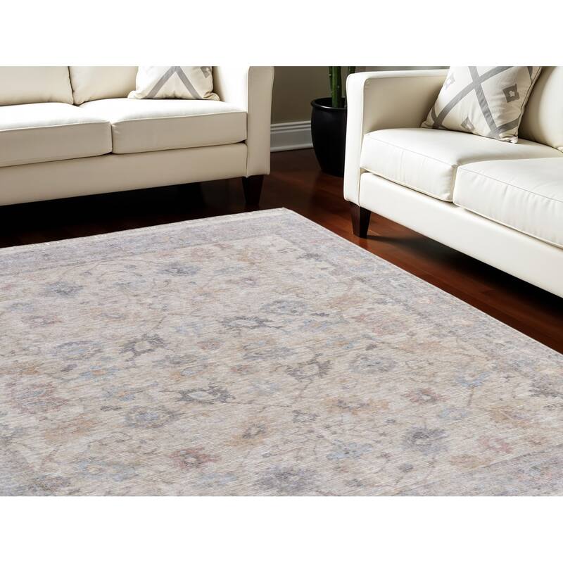 HomeRoots Floral Bohemian Rectangle Area Rug - 144.00 in. x 108.00 in. x 0.40 in. - 144.00 in. x 108.00 in.  x 0.40 in.