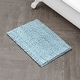 preview thumbnail 91 of 100, Laura Ashley Astor Chenille Bath Mat with TPR Backing 17 x 24 - Aqua