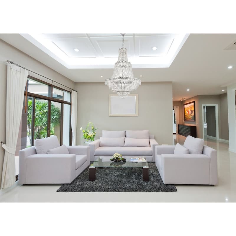 Elegant Lighting 30-inch Chrome Royal Cut Crystal Clear Large Hanging Fixture