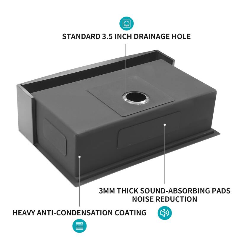 Farmhouse 16 Gauge Single Bowl Stainless Steel Kitchen Sink