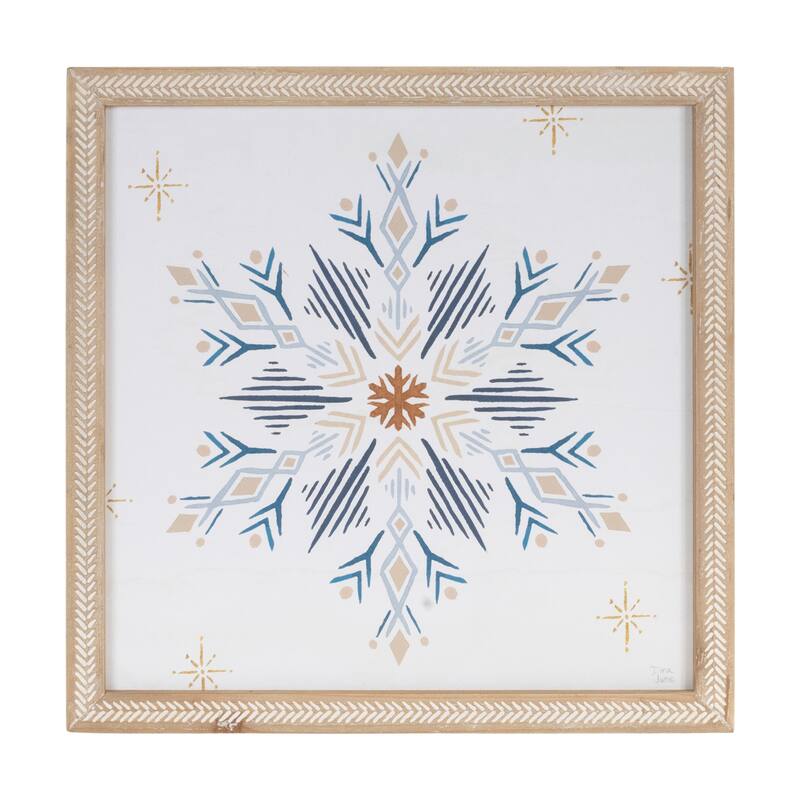 Framed Holiday Snowflake Print (Set of 2)