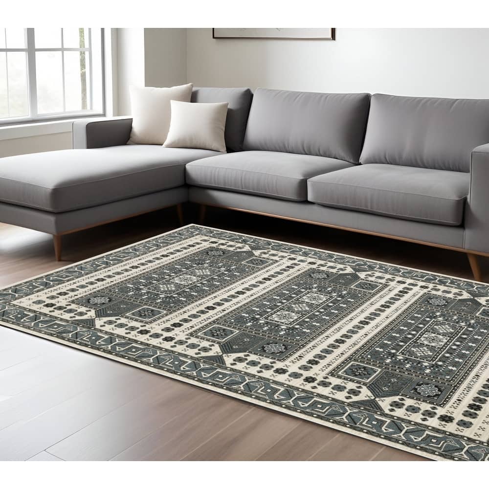HomeRootsMedallion Traditional Rectangle Area Rug