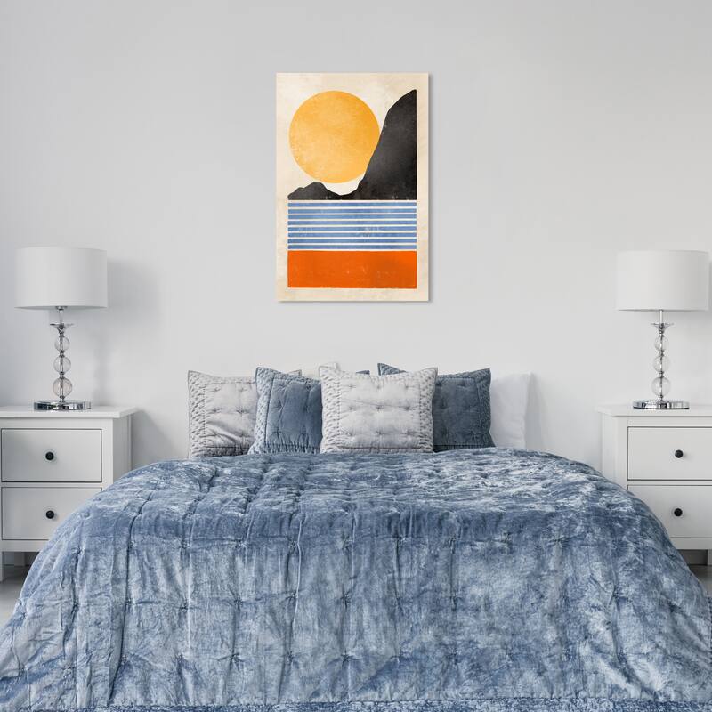Wynwood Studio Canvas Abstract The Sun Shines Yellow and Cream White Modern & Contemporary Wall Art Canvas Print - 36 x 24