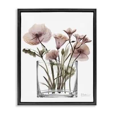 Stupell Modern Translucent Flowers Framed Floater Canvas Wall Art Design By Albert Koetsier