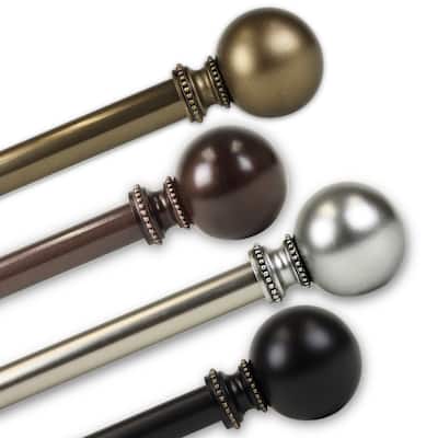 InStyleDesign Tegan Adjustable Curtain Rod 13/16 inch dia.