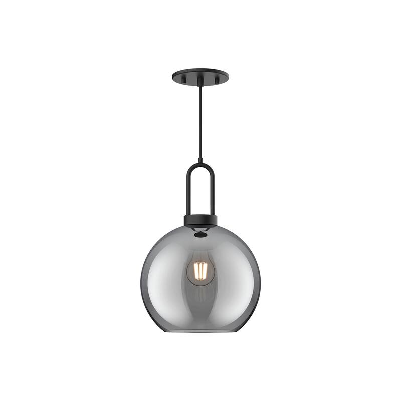 Alora Lighting PD601710SM Soji 10" Wide Mini Pendant with Smoked Glass - Matte Black