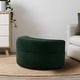 preview thumbnail 68 of 96, Upholstered Chenille Boucle Half Moon Storage Ottoman with Tray