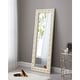 preview thumbnail 4 of 9, Elegant Crystal Tufted Full-Length Vanity Mirror - 63"x22" - Versatile Hanging or Leaning Mirror for Bedroom & Dressing Room Beige