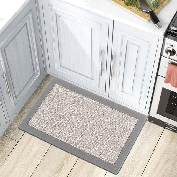 World Rug Gallery Frame Textline AntiFatigue Standing Mat Bed Bath