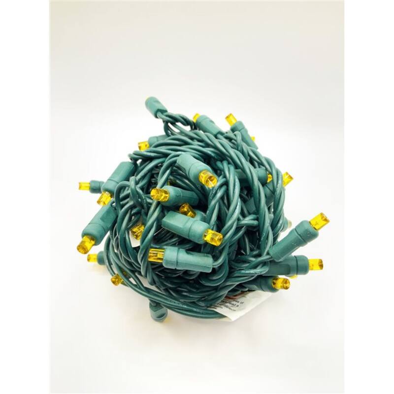 LED Mini Christmas Lights - Orange - 26’ Green Wire - 50ct