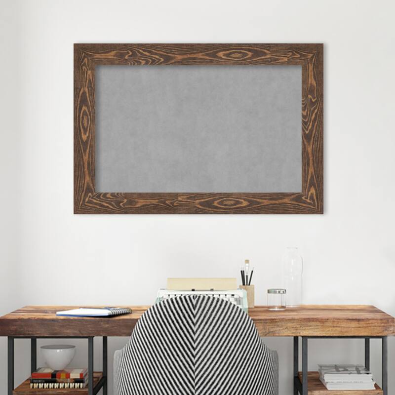 Amanti Art Bridge Brown Framed Magnetic Board