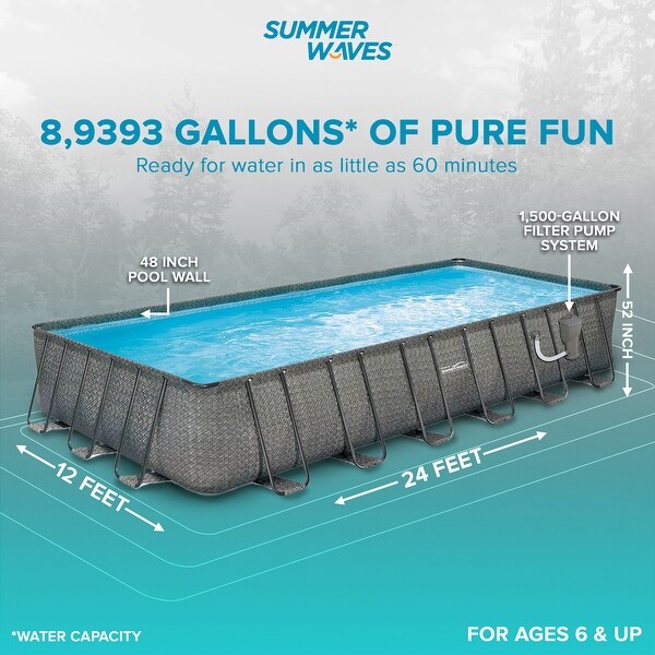 summer waves 10 foot pool gallons