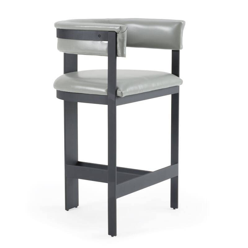 Modrest Boswell Modern Grey Faux Leather & Black Counter Chair