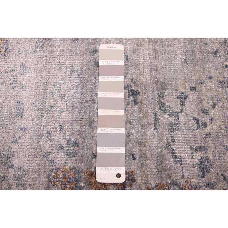 ECARPETGALLERY Hand-knotted Legacy Grey Silk Rug - 5'4 x 7'8