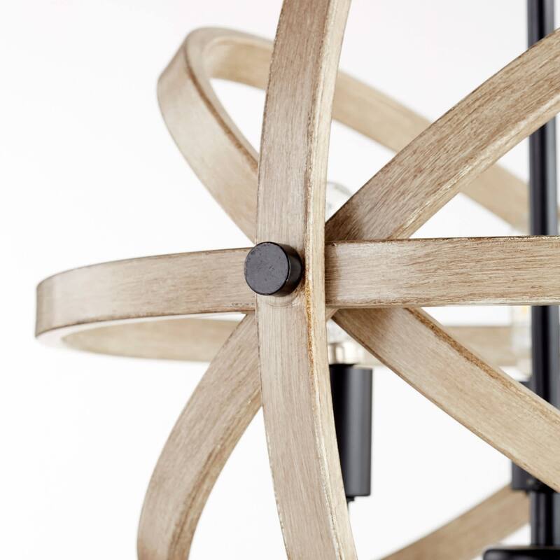 Quorum International 86-3-69 Fort Worth 3 Light 17" Wide Wood Pendant