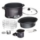 preview thumbnail 1 of 8, Weston 2-in-1 Indoor Smoker & 6 Quart Slow Cooker with Party Dipper