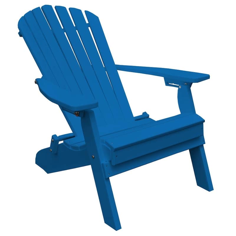 Poly Folding and Reclining Adirondack Chair - Blue