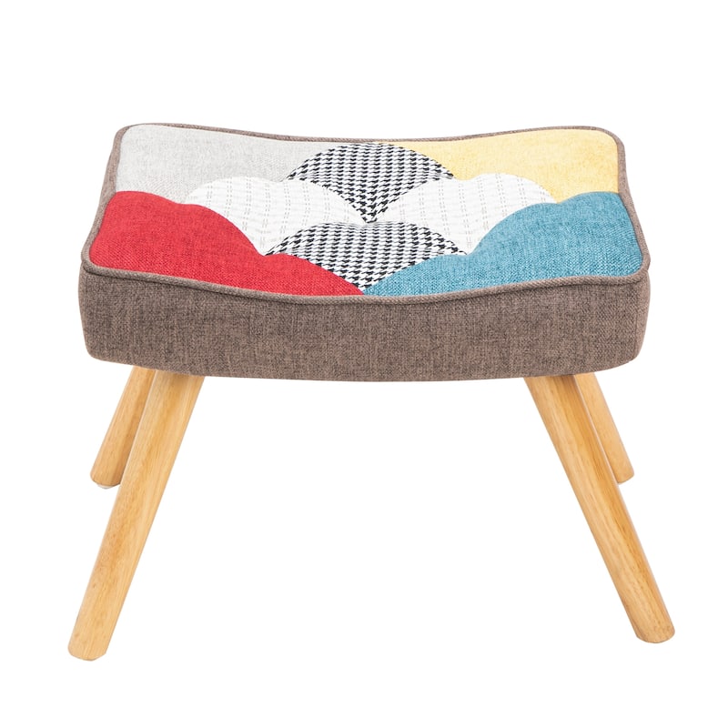 Comfortable Rocking Chair with Ottoman, Ideal for Relaxing in the Living Room or Bedroom.