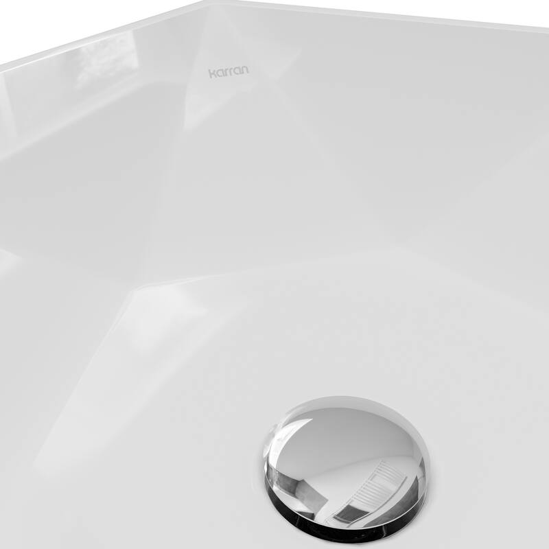 Karran Valera 19" Vitreous China Vessel Bathroom Sink in White