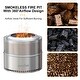 preview thumbnail 3 of 7, 20'' Smokeless Fire Pit Wood Burning Portable Stainless Steel Outdoor Fireplace - 19.68x16.33 inch