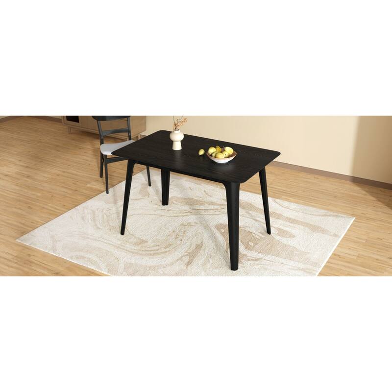 Roomfitters 47" Rectangular Dining Table with Solid Rubberwood Legs and Scratch-Resistant Top