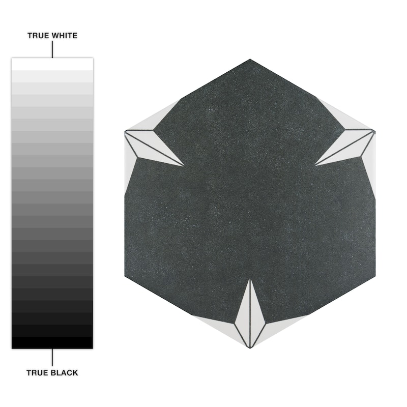 Merola Tile Stella Hex Night 8-5/8" x 9-7/8" Porcelain Floor and Wall Tile