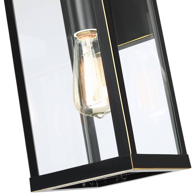 19.3"H 1-Light Medium Outdoor Bronze Exterior Wall Lantern Sconce Light - W6" x E7.2" x H19.3" - 19.3''H