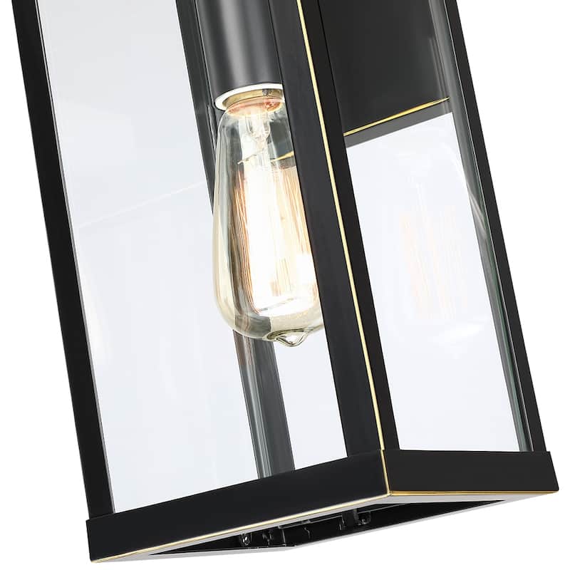 19.3"H 1-Light Medium Outdoor Bronze Exterior Wall Lantern Sconce Light - W6" x E7.2" x H19.3" - 19.3''H