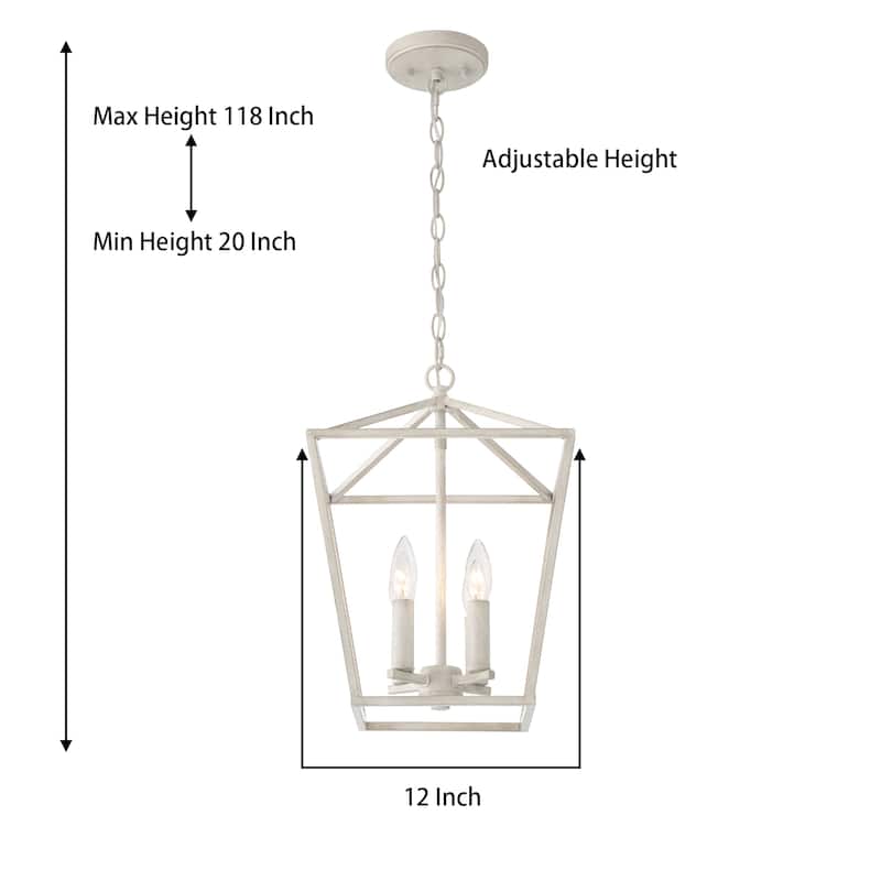 Finnick 4-light Modern Farmhouse Lantern Kitchen Island Pendant with UL Certified