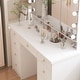 preview thumbnail 11 of 38, Luxurious LED Makeup Vanity with 9 Drawers Elegant Makeup Station