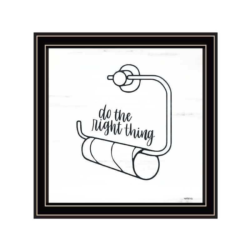 TrendyDecor4U Contemporary "Empty Toilet Paper Roll" Framed Print Wall Art - Multi