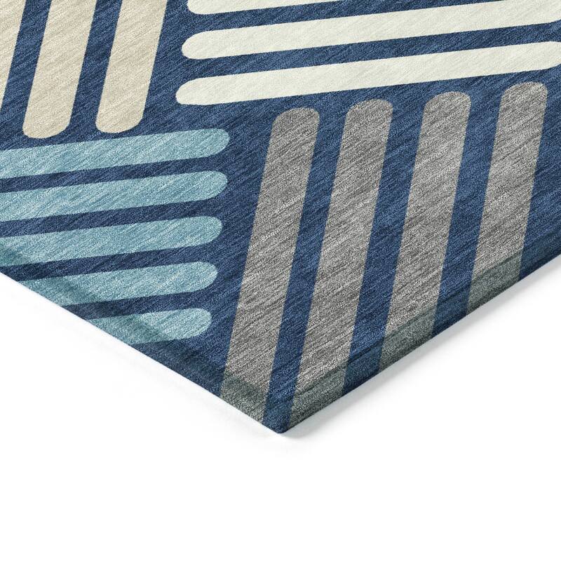 Machine Washable Indoor/ Outdoor Modern Weave Chantille Rug