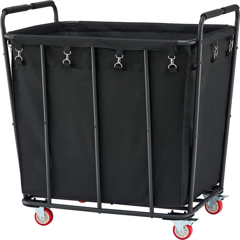 Large Rolling Laundry Hamper with Wheels - 35.04"L x 25.59"W x 36.61"H