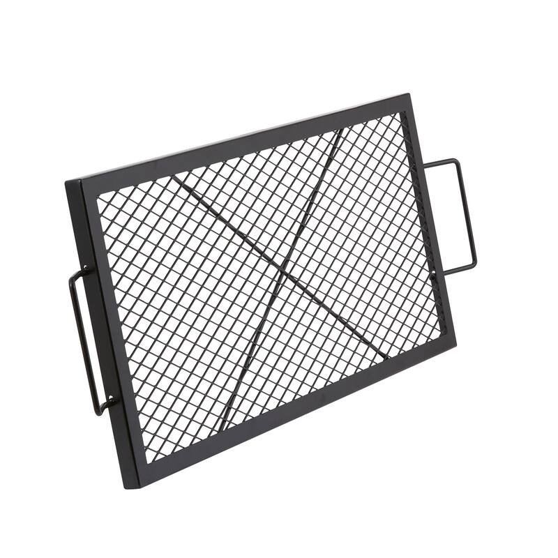 Anmytek X Marks Fire Pit Grill Grate with Handle 32 Inch