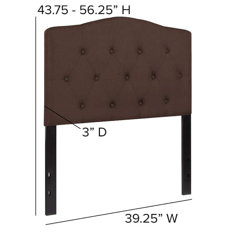 Arched Button Tufted Upholstered Headboard