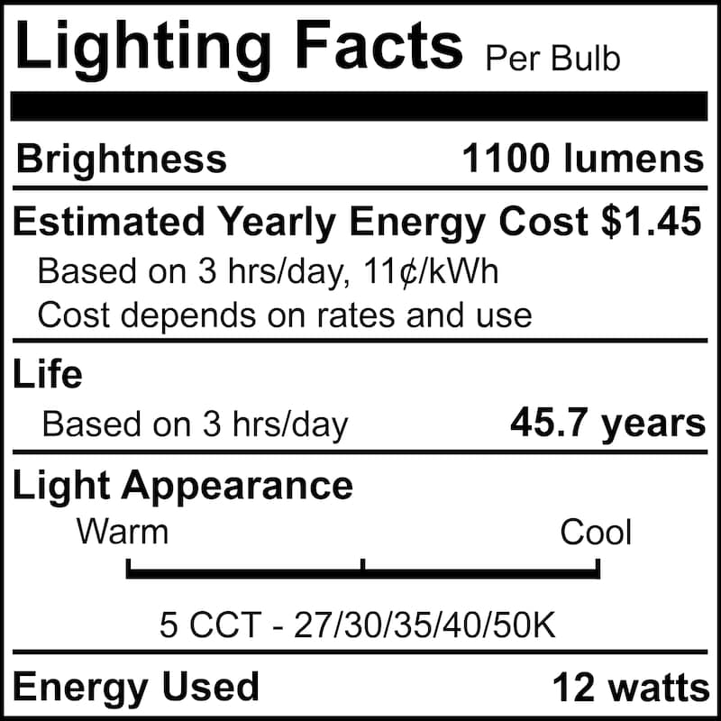 Bulbrite Pack of (4) 12 Watt LED 4" Round Recessed Downlight Fixture with Metal J-Box, 5CCT