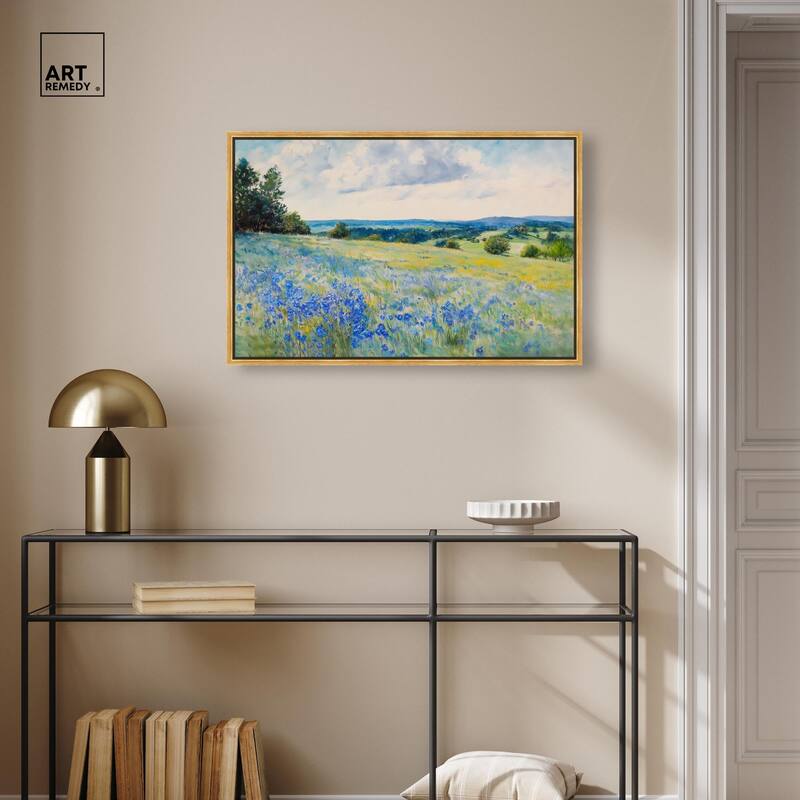 Sky Over Blue Fields Canvas by Art Remedy
