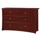 preview thumbnail 19 of 60, Storkcraft Crescent 6 Drawer Chest - Durable, Stylish, and Elegant Storage Solution with 6 Spacious Drawers Red