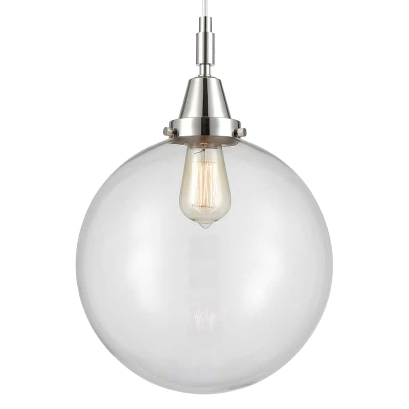 Innovations Lighting 447-1P-G202-12 Beacon 12" Wide Pendant with Clear - Polished Chrome