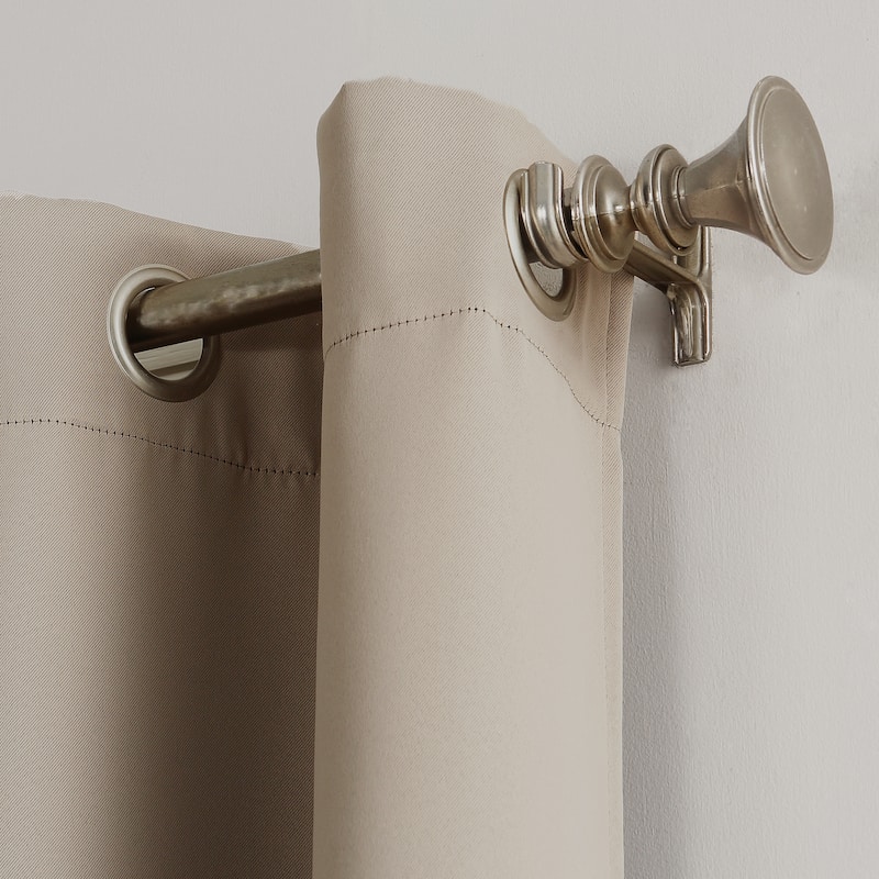 Sun Zero Saxon Energy Saving Blackout Grommet Curtain Panel, Single Panel