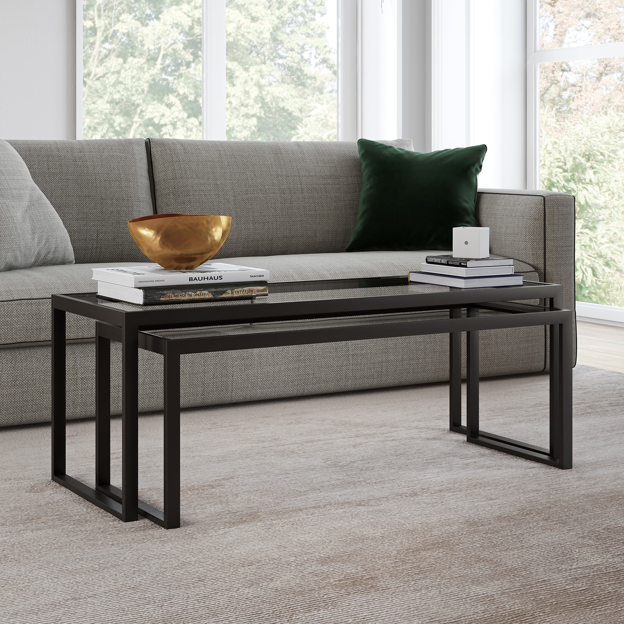 Silver orchid ipsen modern coffee table sale