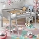 preview thumbnail 2 of 21, Twin Size Wood Low Loft Bed with Ladder, ladder can be placed on the left or right