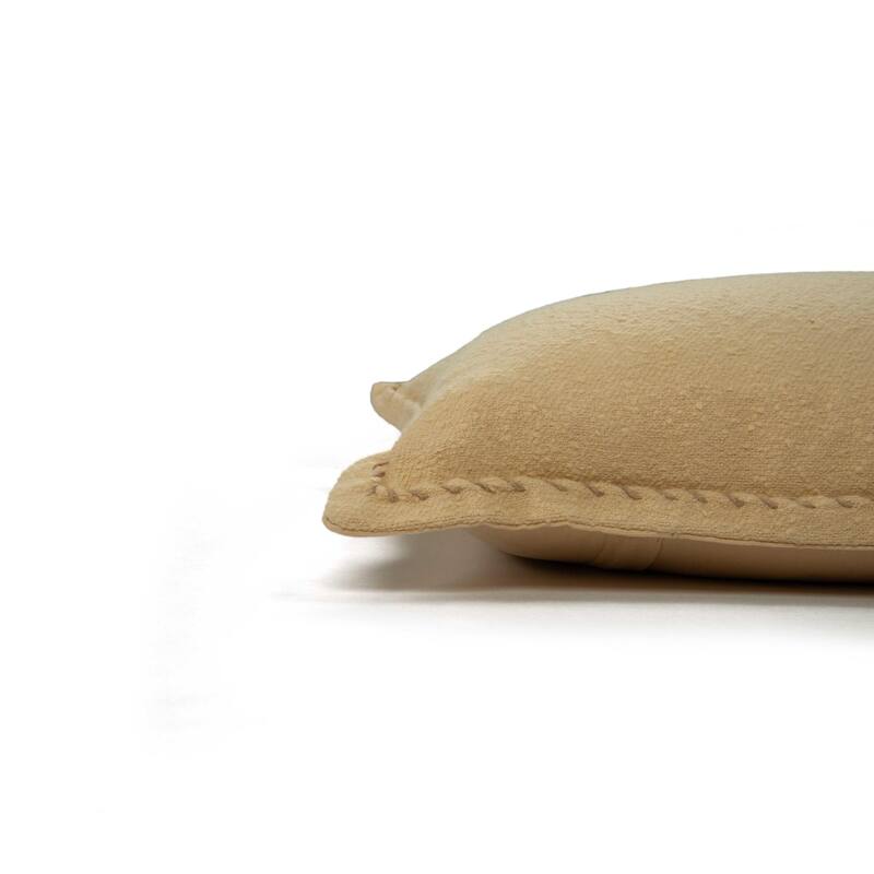 Rizzy Home Solid Throw Pillow with Whipstiched Edge