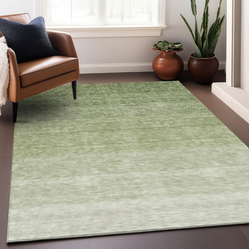Premium Washable Super Soft Ombre Mod Mayfield Rug - Green - 9' x 12'