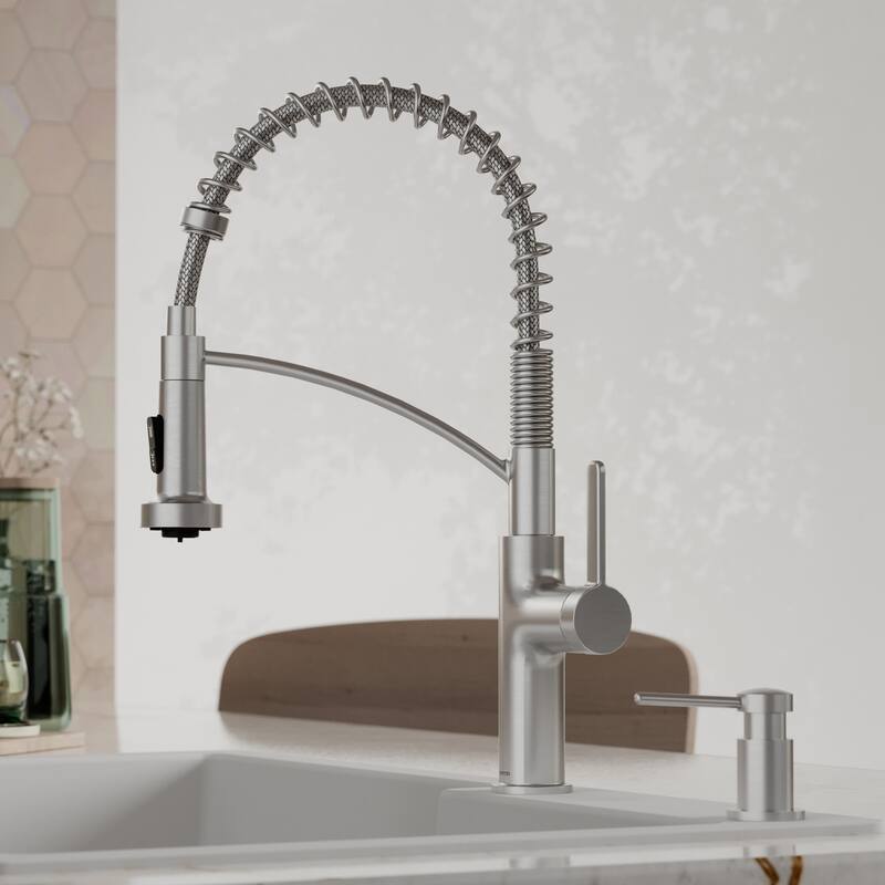 Karran Scottsdale Single Handle Commerical Pull-Down Sprayer Kitchen Faucet