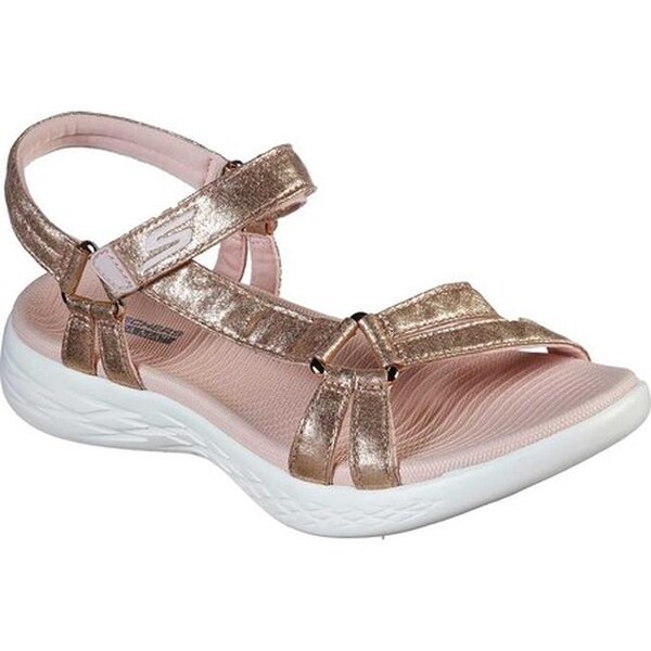 skechers sandals gold