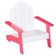 preview thumbnail 14 of 30, Outsunny Kids Pine Wood Adirondack Lounger Chair with Slat Style Backrest and Wide Seat for Age 1-4 - 20" x 19.75" x 20.75"