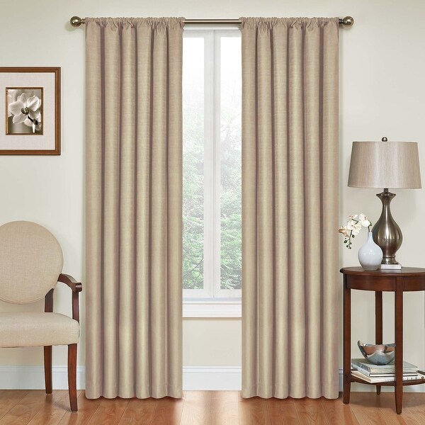 ECLIPSE Kendall Modern Blackout Thermal Rod Pocket Window Curtain for Bedro